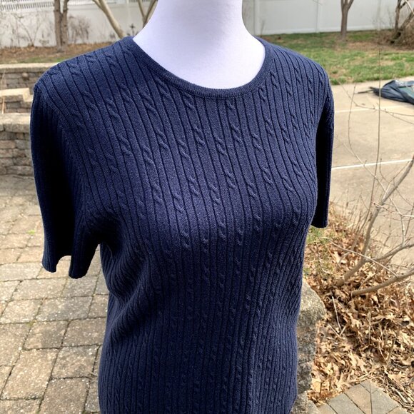Navy Blue Relaxed Fit Sweater - Picture 3 of 12